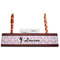 Diamond Dancers Red Mahogany Nameplates with Business Card Holder - Straight