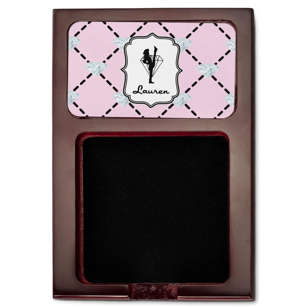 Diamond Dancers Red Mahogany Sticky Note Holder - Flat
