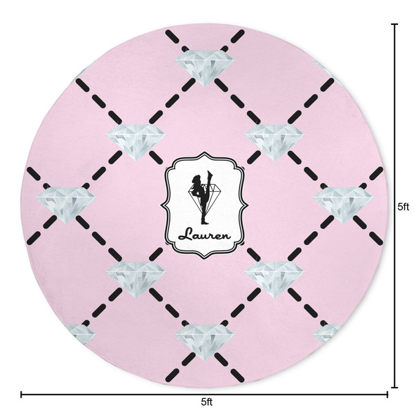 Diamond Dancers Round Area Rug - Size