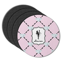 Diamond Dancers Round Rubber Backed Coasters - Set of 4 (Personalized)