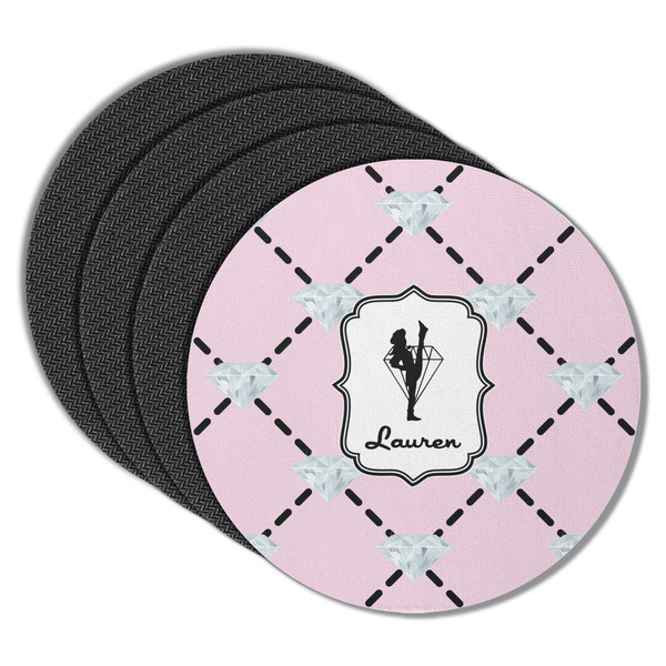 Diamond Dancers Round Coaster Rubber Back - Main
