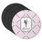 Diamond Dancers Round Rubber Backed Coasters - Set of 4 (Personalized)