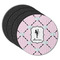Diamond Dancers Round Rubber Backed Coasters - Set of 4 (Personalized)