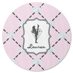 Diamond Dancers Round Rubber Backed Coaster (Personalized)