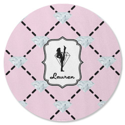 Diamond Dancers Round Rubber Backed Coaster (Personalized)