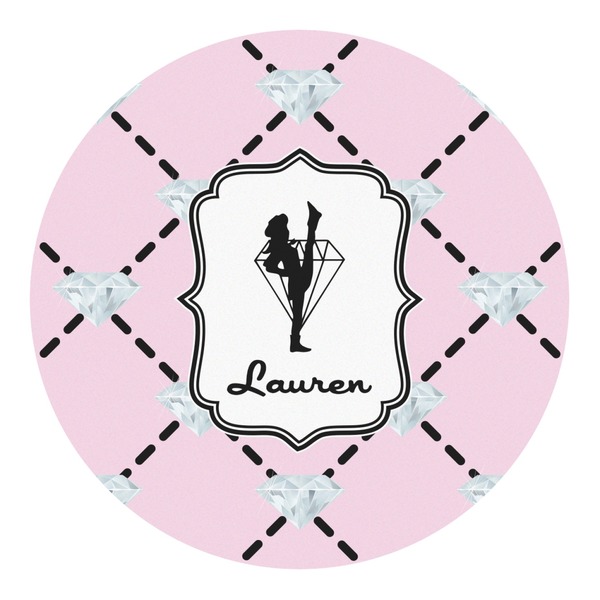 Custom Diamond Dancers Round Decal - Large (Personalized)