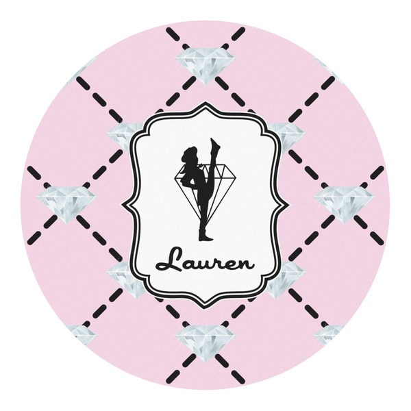 Custom Diamond Dancers Round Decal - Medium (Personalized)
