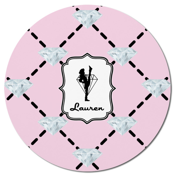 Diamond Dancers Round Fridge Magnet - FRONT