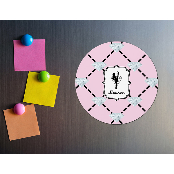 Diamond Dancers Round Fridge Magnet - LIFESTYLE