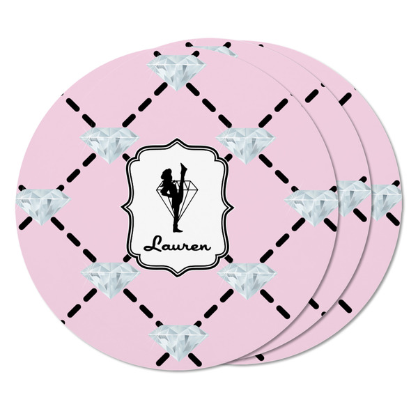 Diamond Dancers Round Fridge Magnet - THREE
