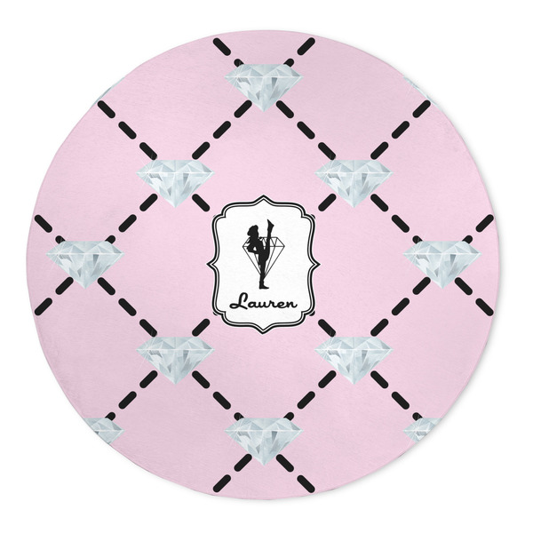 Custom Diamond Dancers 5' Round Indoor Area Rug (Personalized)