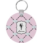 Diamond Dancers Round Plastic Keychain (Personalized)