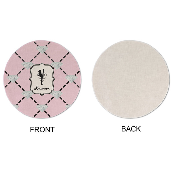 Diamond Dancers Round Linen Placemats - APPROVAL (single sided)