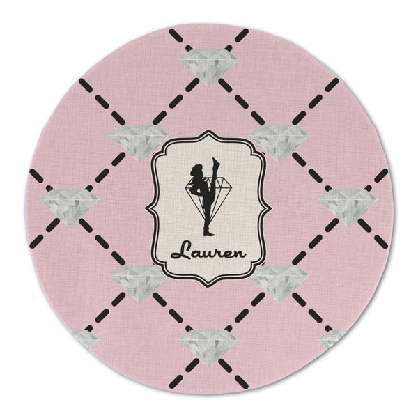 Diamond Dancers Round Linen Placemats - FRONT (Double Sided)