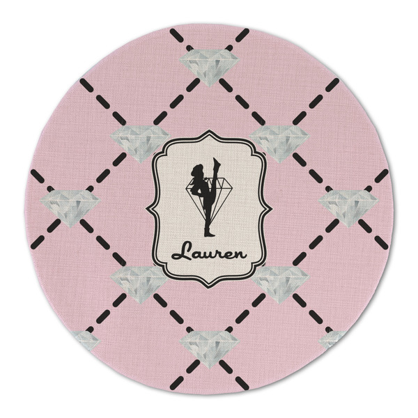 Custom Diamond Dancers Round Linen Placemat (Personalized)