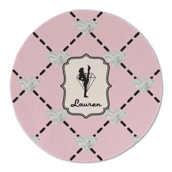 Diamond Dancers Round Linen Placemats - FRONT (Single Sided)