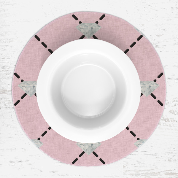 Diamond Dancers Round Linen Placemats - LIFESTYLE (single)