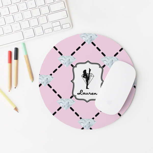 Diamond Dancers Round Mousepad - LIFESTYLE 2