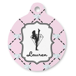 Diamond Dancers Round Pet ID Tag - Large (Personalized)