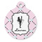 Diamond Dancers Round Pet ID Tag - Large - Front
