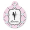 Diamond Dancers Round Pet ID Tag - Large (Personalized)