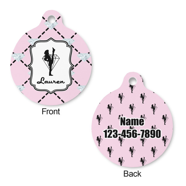Diamond Dancers Round Pet Tag - Front & Back
