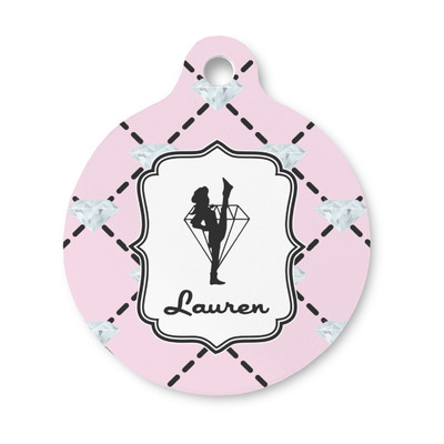 Diamond Dancers Round Pet ID Tag (Personalized)
