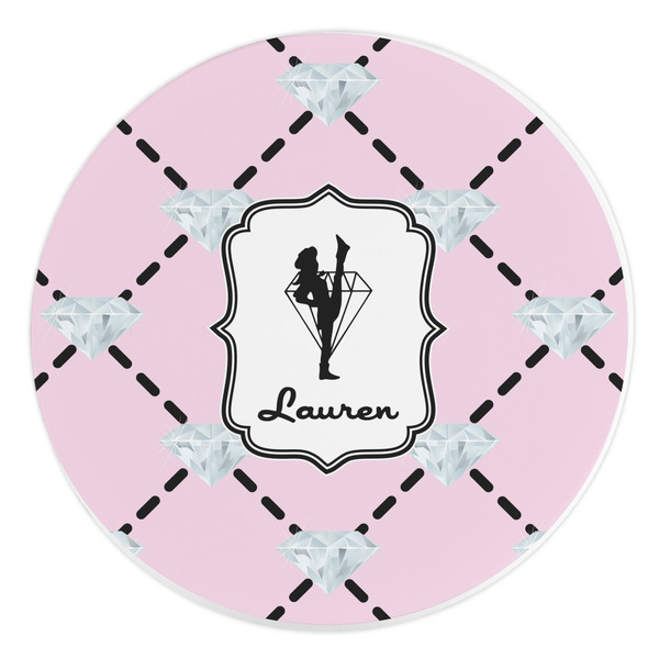 Custom Diamond Dancers Round Stone Trivet (Personalized)