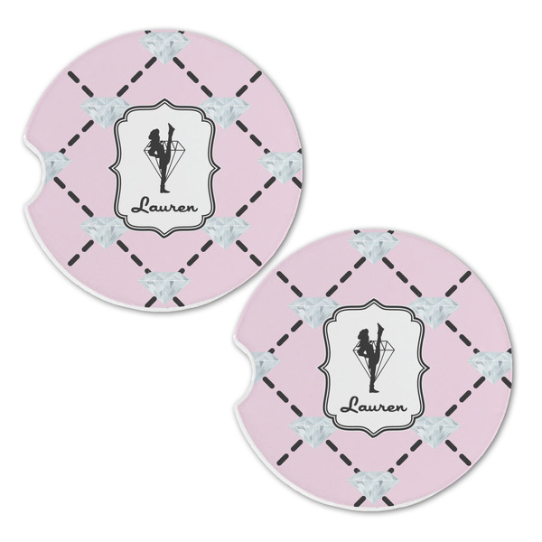 Diamond Dancers Sandstone Car Coasters - Set of 2