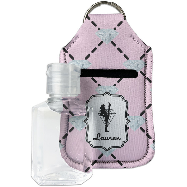 Custom Diamond Dancers Hand Sanitizer & Keychain Holder - Small (Personalized)