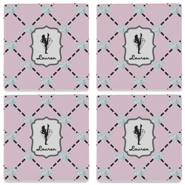 Diamond Dancers Set of 4 Sandstone Coasters - See All 4 View