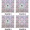 Diamond Dancers Set of Square Dinner Plates (Approval)