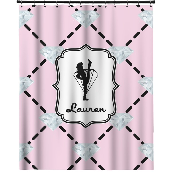 Custom Diamond Dancers Extra Long Shower Curtain - 70"x84" (Personalized)