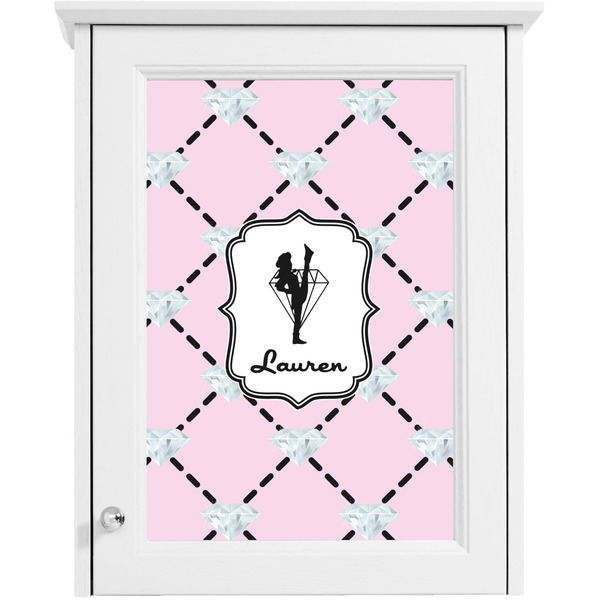Diamond Dancers Single White Cabinet Decal