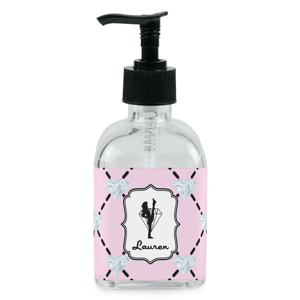 Custom Diamond Dancers Glass Soap & Lotion Bottle - Single Bottle (Personalized)