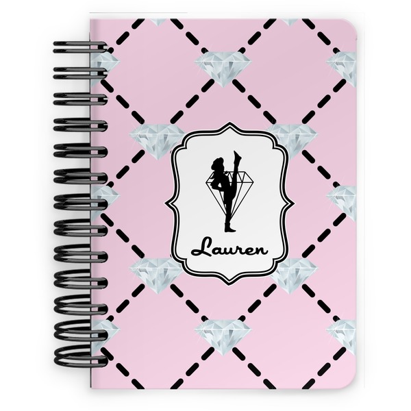 Custom Diamond Dancers Spiral Notebook - 5x7 w/ Name or Text