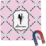 Diamond Dancers Square Fridge Magnet (Personalized)