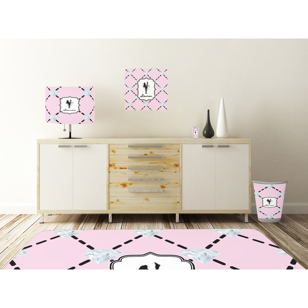 Diamond Dancers Square Wall Decal Wooden Desk