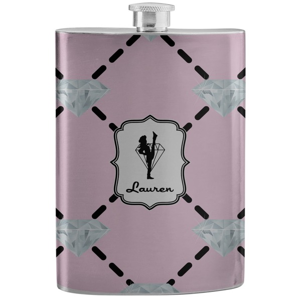 Custom Diamond Dancers Stainless Steel Flask (Personalized)