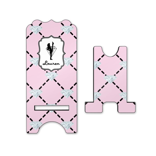 Diamond Dancers Stylized Phone Stand - Front & Back - Small