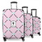 Diamond Dancers 3 Piece Luggage Set - 20" Carry On, 24" Medium Checked, 28" Large Checked (Personalized)