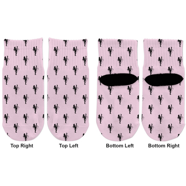 Diamond Dancers Toddler Ankle Socks - Double Pair - Front and Back - Apvl