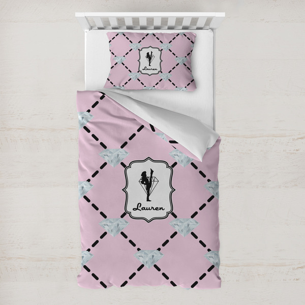 Custom Diamond Dancers Toddler Bedding Set - With Pillowcase (Personalized)