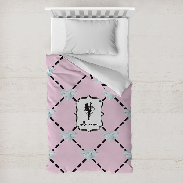 Custom Diamond Dancers Toddler Duvet Cover w/ Name or Text