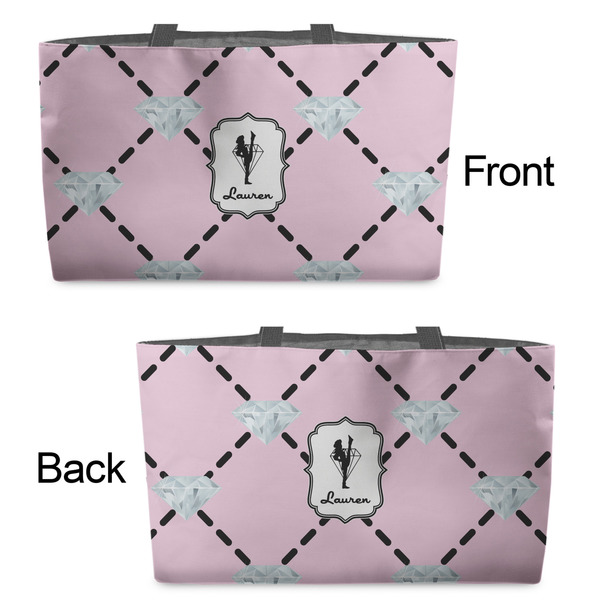 Diamond Dancers Tote w/Black Handles - Front & Back Views