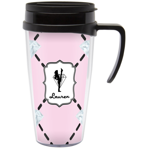 Custom Diamond Dancers Acrylic Travel Mug with Handle (Personalized)