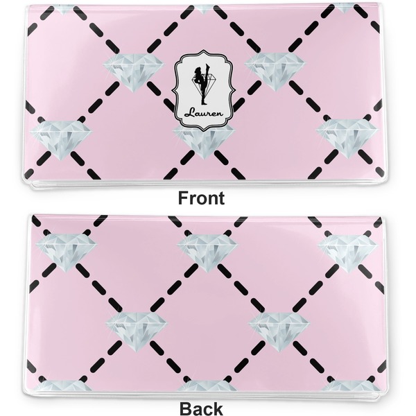 Diamond Dancers Vinyl Check Book Cover - Front and Back