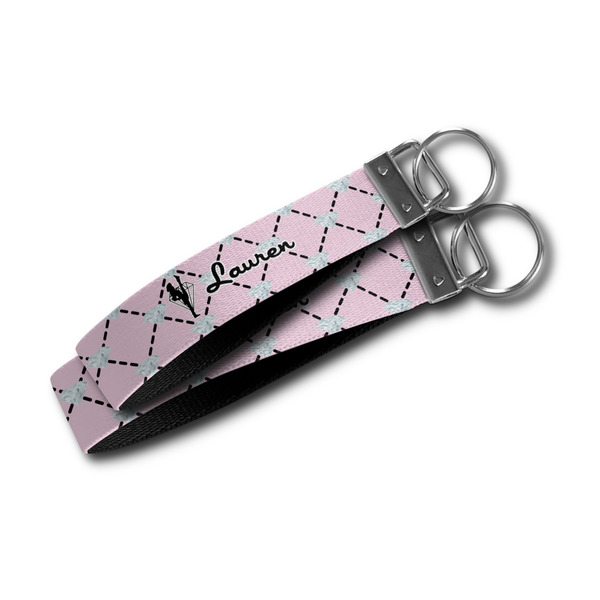 Diamond Dancers Webbing Keychain FOBs - Size Comparison
