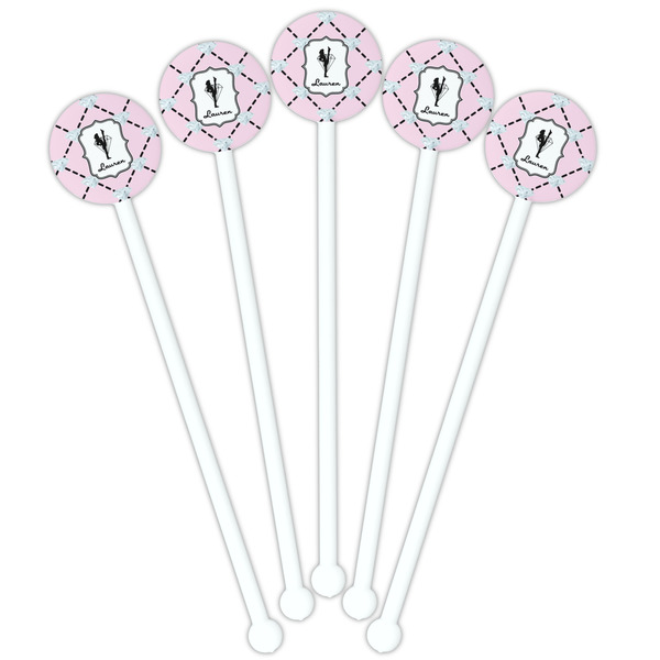 Diamond Dancers White Plastic 5.5" Stir Stick - Fan View