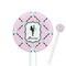 Diamond Dancers 5.5" Round Plastic Stir Sticks - White - Single Sided (Personalized)